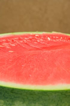 Close up of a big watermelon.
