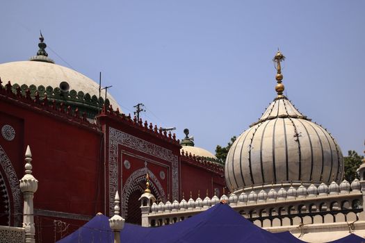 Nizamuddin Complex Mosque New Delhi India Grave of the Islamic Sufti Saint Sheikh Hazrat Nizamuddin Auliya, famous Sufti mystic died in 1325