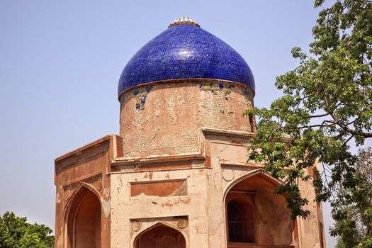 16th Century Blue Dome Sabz Subz Burj Muhgal Tomb New Delhi India Grave