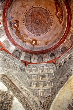 Decorations Large Ancient Dome Inside Sheesh Shish Gumbad Tomb Lodi Gardens New Delhi India