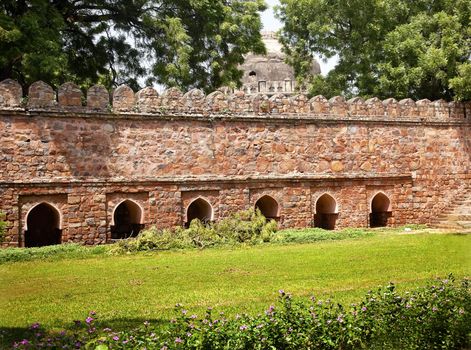 Stone Ramparts Sikandar Lodi Tomb Lodi Gardens New Delhi India