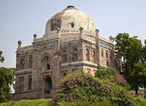 Large Ancient Dome Sheesh Shish Gumbad Tomb Lodi Gardens New Delhi India