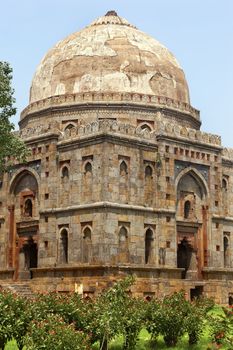 Large Ancient Dome Bara Gumbad Tomb Lodi Gardens New Delhi India