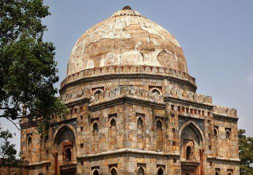 Large Ancient Dome Bara Gumbad Tomb Lodi Gardens New Delhi India Tomb of Significant Figure in Lodi Period