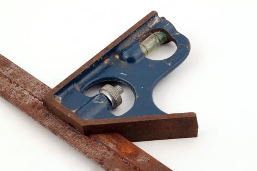 Carpenters square on a white background.