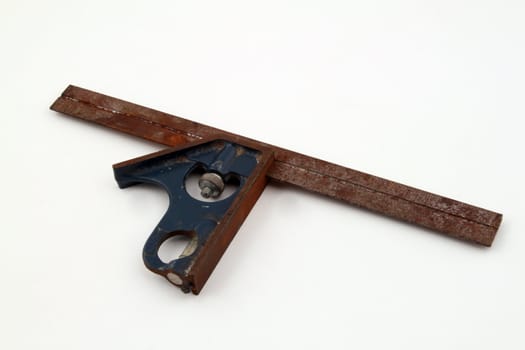 Carpenters square on a white background.