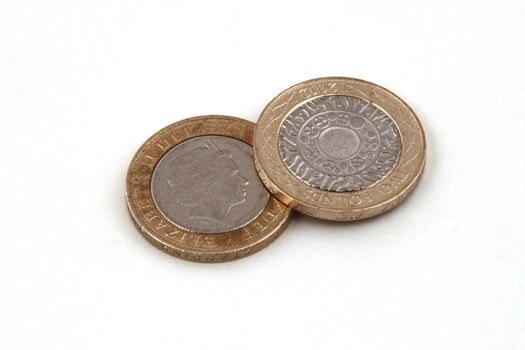 British (uk) currency on a white background.
