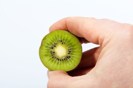 kiwi fruit isolated on white background 
