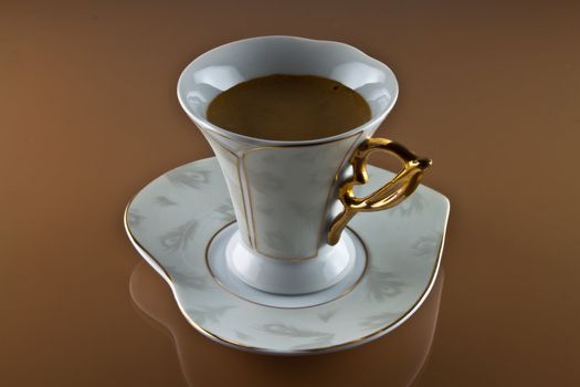 Photo of a cup of hot coffee