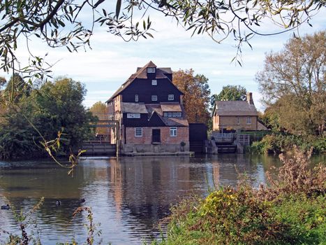 Houghton Mill was built during the 17th Century, it was a working mill with three water wheels untill 1930.