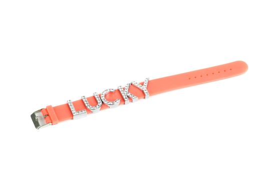 lucky green bracelet white on a white
