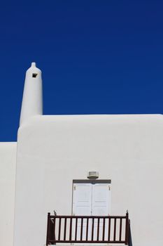 Traditional Cycladic architecture of Mykonos. (Greece, Cyclades) 