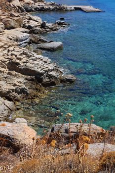 Coast of Mykonos, Greece.