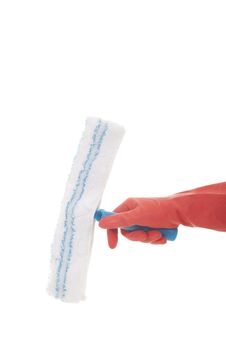  hand with window cleaning tool