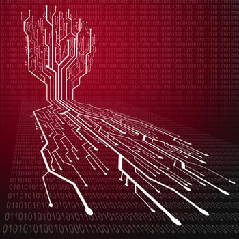 Circuit board ,Tree and root shape