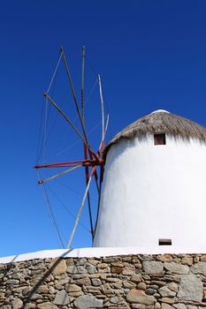 Windmills of sunny Mykonos (Greece, Cyclades) 