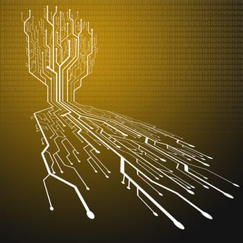 Circuit board ,Tree and root shape