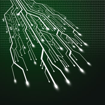 Circuit board tree shape,Technology background