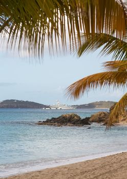 CHARLOTTE AMALIE, ST THOMAS, USVI- FEBRUARY 22: Superyacht Fountainhead arrives in Charlotte Amalie on February 22, 2013. The yacht, owned by Mark Cuban is 288 feet long and was launched in 2011