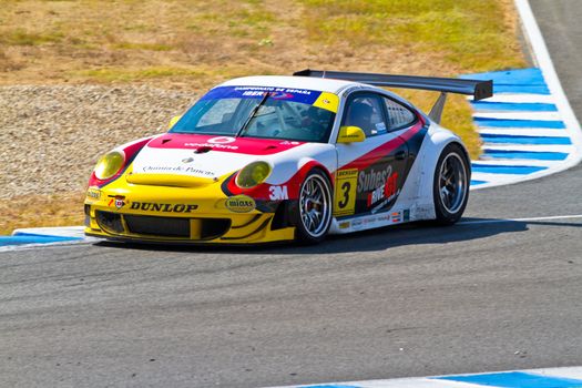 JEREZ DE LA FRONTERA, SPAIN - OCT 16: Manuel Giao races on Iber GT championship on October 16 , 2011, in Jerez de la Frontera , Spain