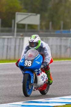 JEREZ DE LA FRONTERA, SPAIN - NOV 19: 125cc motorcyclist Wayne Ryan races in the CEV Championship race on November 19, 2011 in Jerez de la Frontera, Spain.