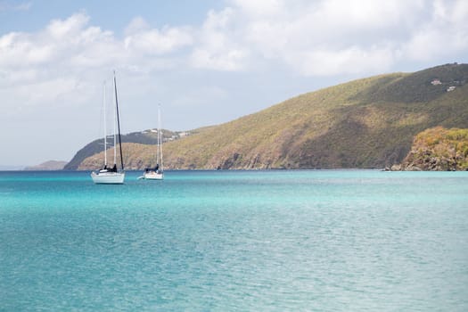 Brewers Beach bay scene on island of St Thomas in US Virgin Islands USVI