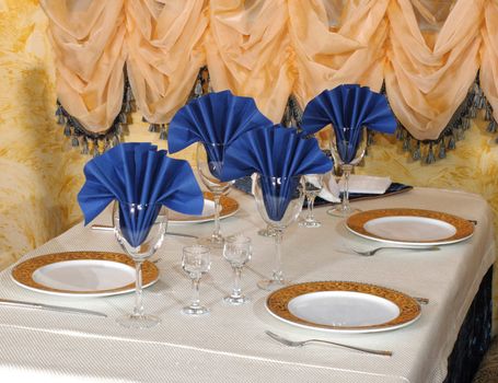 Restaurant prepared table
