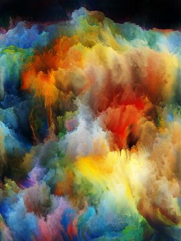 Artistic background made of colorful fractal turbulence for use with projects on fantasy, dreams, creativity,  imagination and art