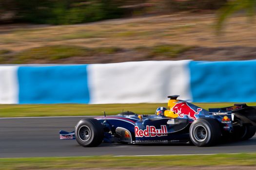JEREZ DE LA FRONTERA, SPAIN - JUN 22: David Coulthard of Red Bull Racing races on training session on  June 22 , 2005, in Jerez de la Frontera , Spain