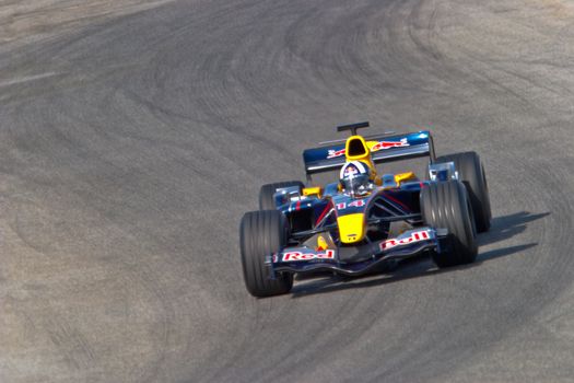 JEREZ DE LA FRONTERA, SPAIN - JUN 22: David Coulthard of Red Bull Racing races on training session on  June 22 , 2005, in Jerez de la Frontera , Spain