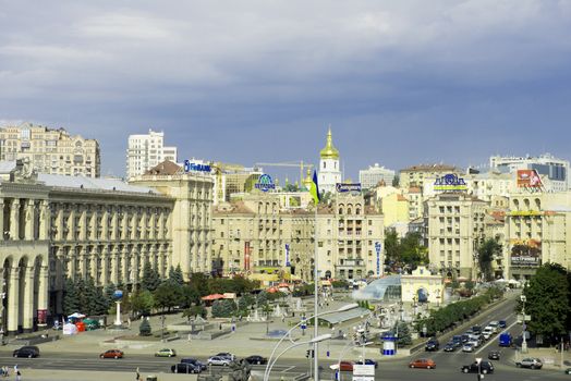 Kiev, Ukraina - August 2012. Independense square in Kiev.
