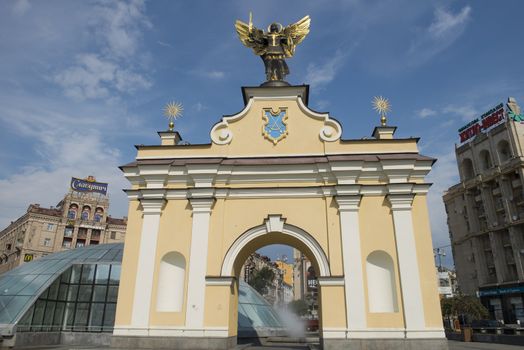 Kiev, Ukraina - August 2012. Independense square in Kiev.