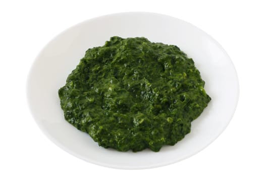 spinach on a plate
