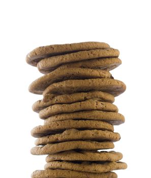 Stack of cookies isolated