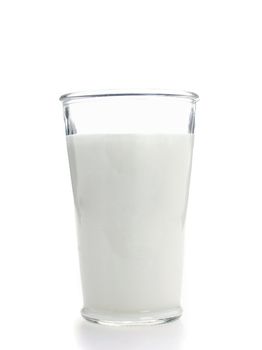 Glass of milk isolated on white