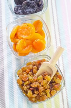 dried apricots, raisins and dates