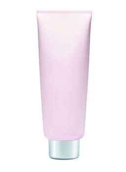 Light purple cosmetic cream tube