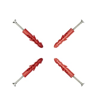 metal screw on a white background
