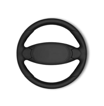 Steering wheel isolated