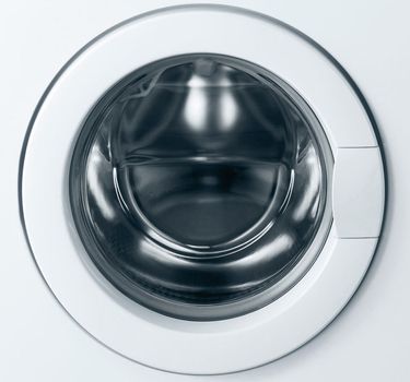 Close-up of washing machine door