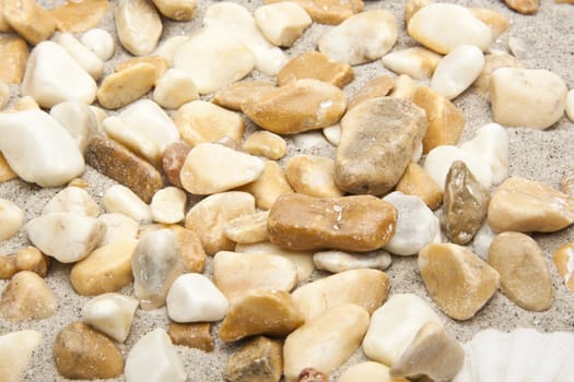 closeup of a pile of pebbles