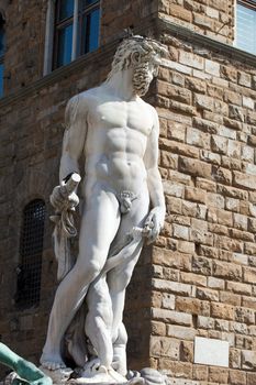 Florence, Piazza Signoria - Sculpture Hercules and Cacus by Bandinelli.
