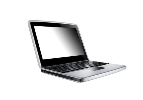 Modern laptop isolated