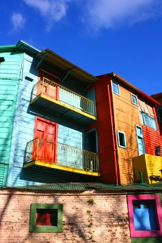 Historical buildings in the famous Neighborhood of "La Boca" in Buenos Aires, Argentina.