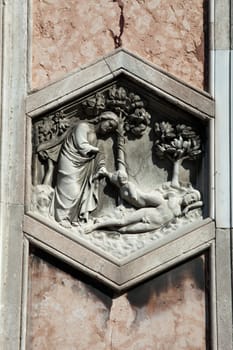 Florence - The hexagonal Relief on the Giottos' Campanile 