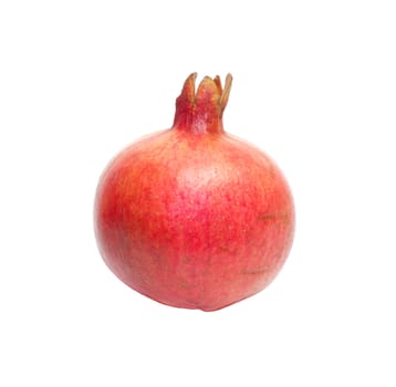 Ripe pomegranate it is isolated on a white background.