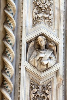 Florence - elaborate decorations of the portal on the Duomo facade