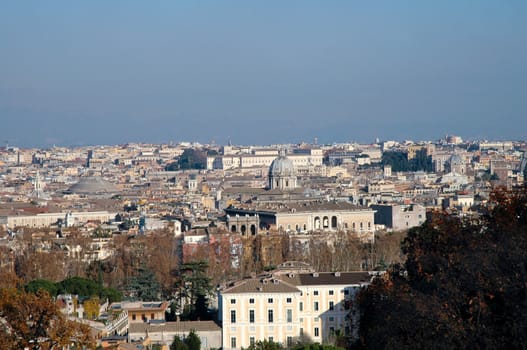 Panoramic views from the hills of Rome