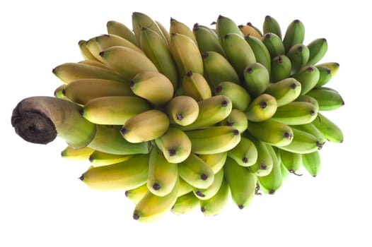 a bunch of bananas on white background