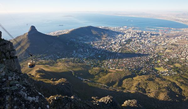 South Africa, Cape Town seen from Table Mountain